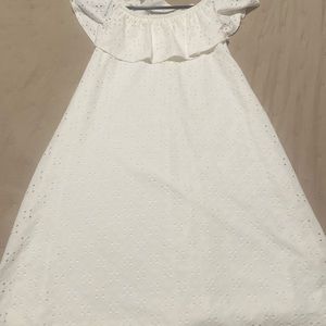 Cream off the shoulder dress